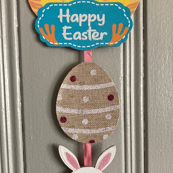 2/$20 NWT Precious Glittered Happy Easter π£ π & Eggs Hanging Decoration Sign - Picture 4 of 12